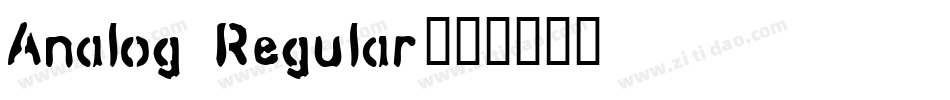 Analog Regular字体转换